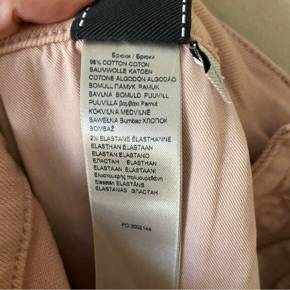 7 FAM x No21 | Slouchy Crop Jeans High Rise Cipria Pink Unisex Size 24 - Picture 9 of 10